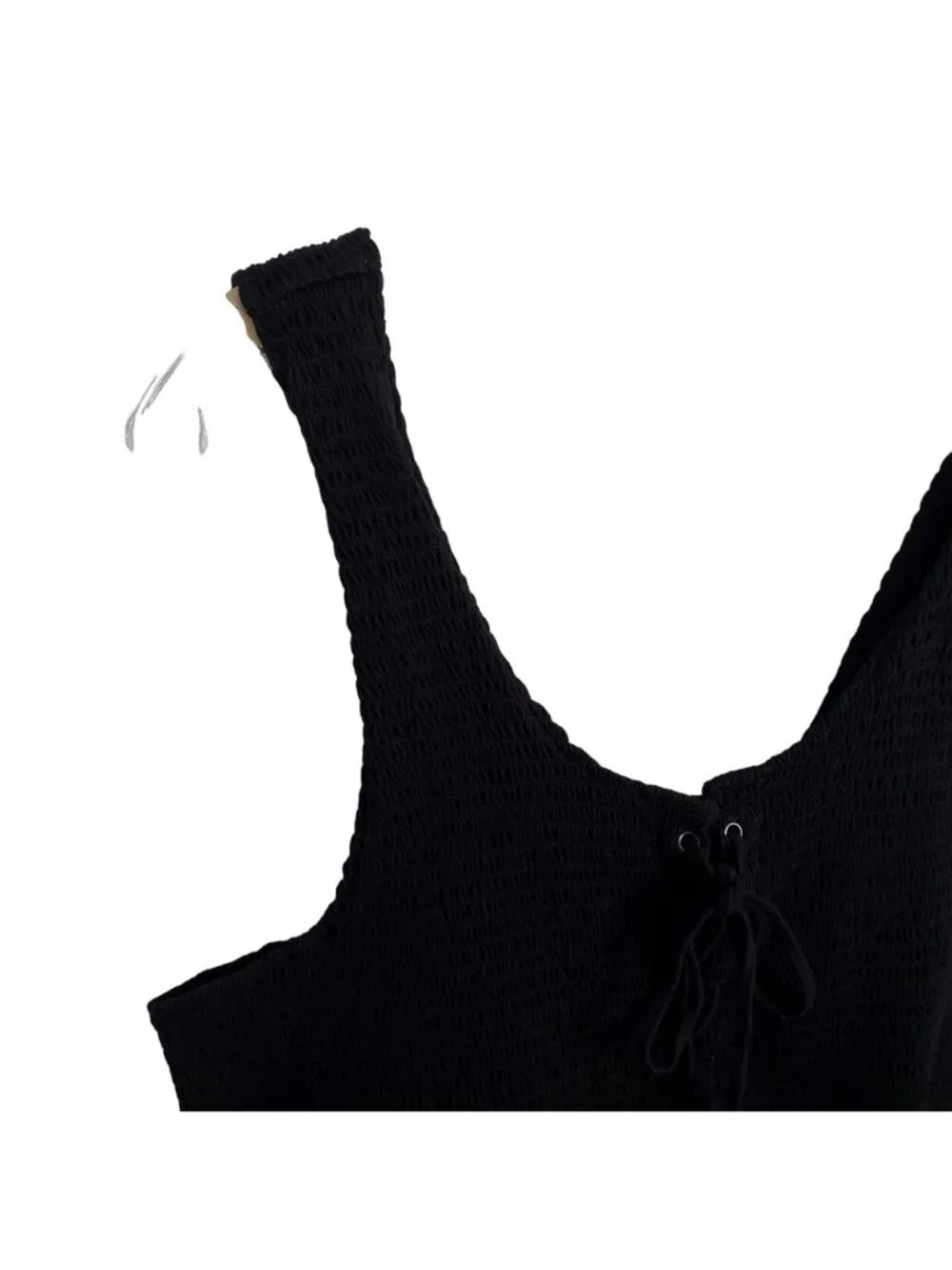Hot Topic 4 Size 4X Top Smocked Lace Up Corset Tank Gothic Cottagecore Stretchy - Picture 5 of 9